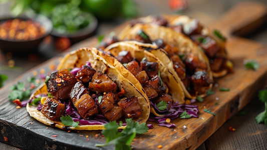 Sticky Keto Pork Belly Rib Candy Tacos