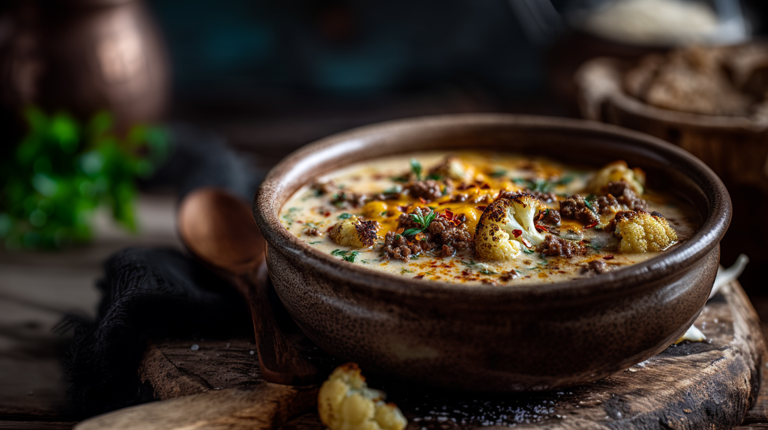 "Weight Loss Soup" World’s Best Keto Cauliflower Hamburger Soup