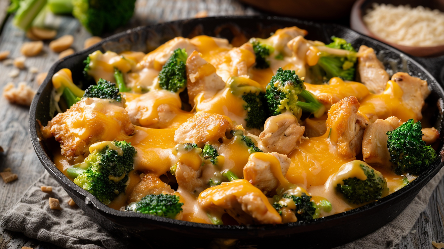 Keto Cheesy Chicken Broccoli Skillet (Under $5 Dinner)