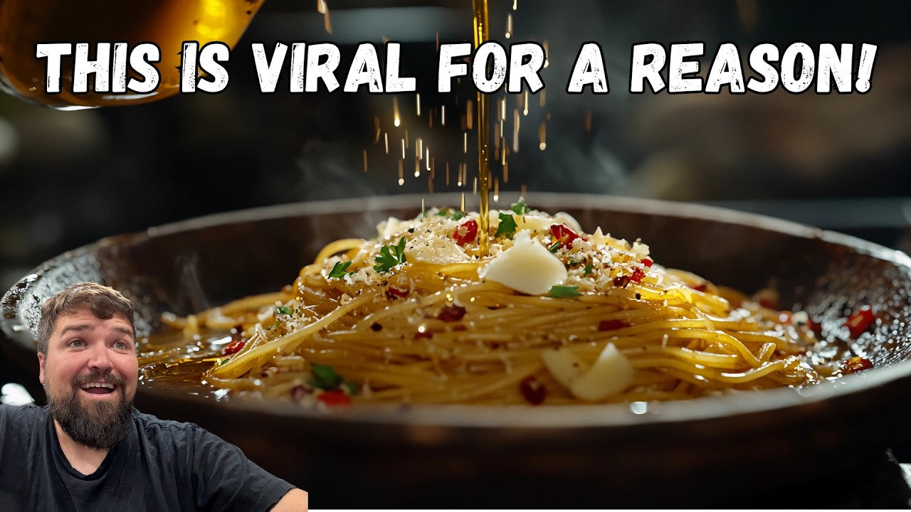 Sizzling Garlic Spaghetti with Hot Honey &amp; Parmesan Crisps: The "Million-Dollar" Flash-Sear