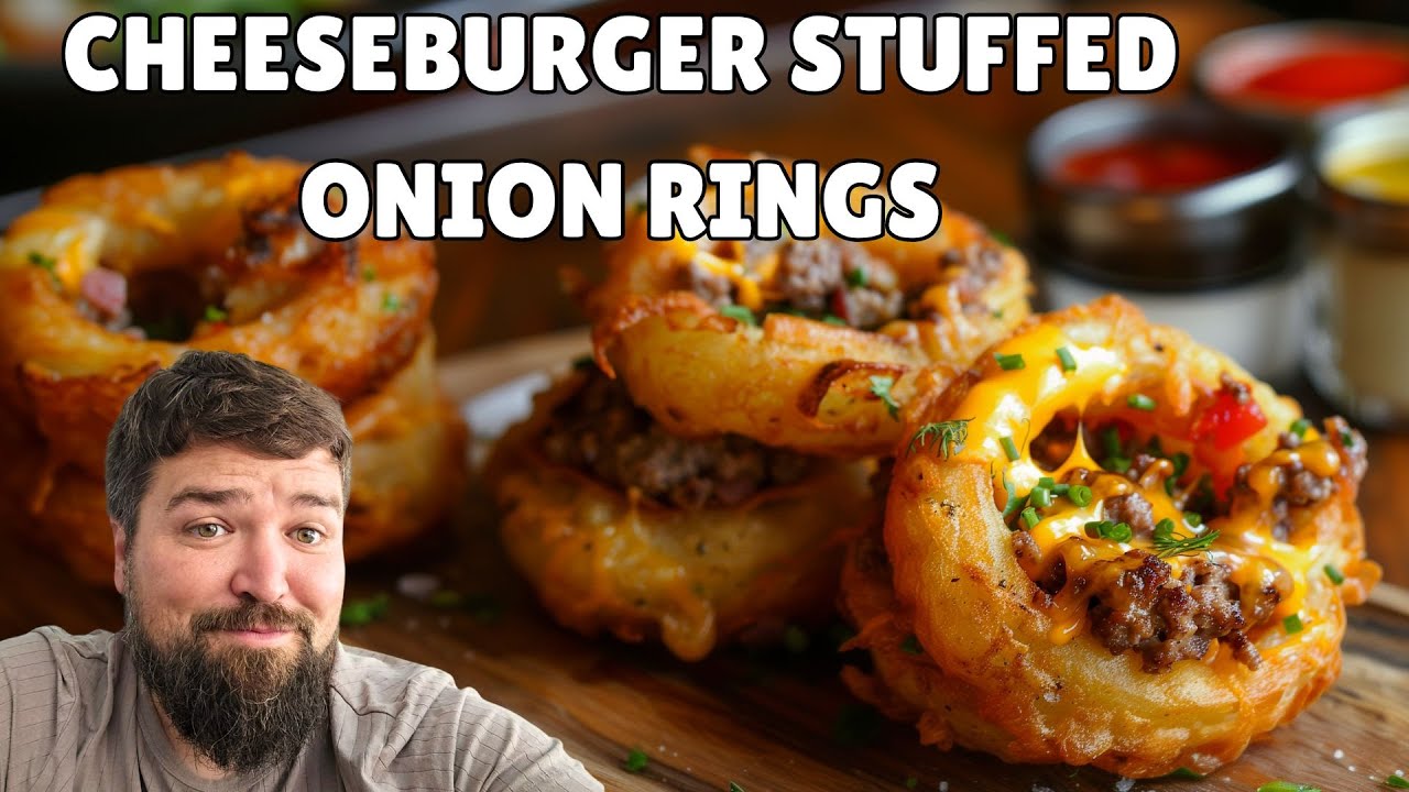 Stuffed Cheeseburger Onion Rings: The Ultimate "Dave IRL" Game-Day Snack